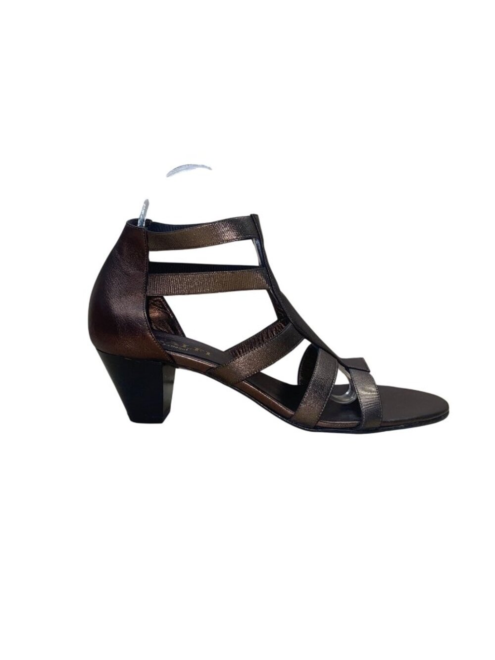 Amalfi By Rangoni Women’s Copper Brown Strappy Leather Low Heel Sandals Size 9M